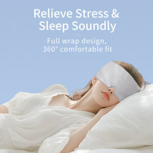 Relaxation Weighted Eye Mask, Full Blackout Sleep Mask with Pressure Beads, Travel-Friendly Storage Pouch